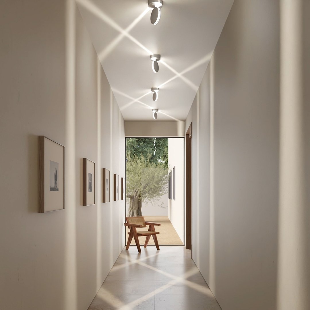 Circular LED Ceiling Lamp With Adjustable 360 Degree Directional Light