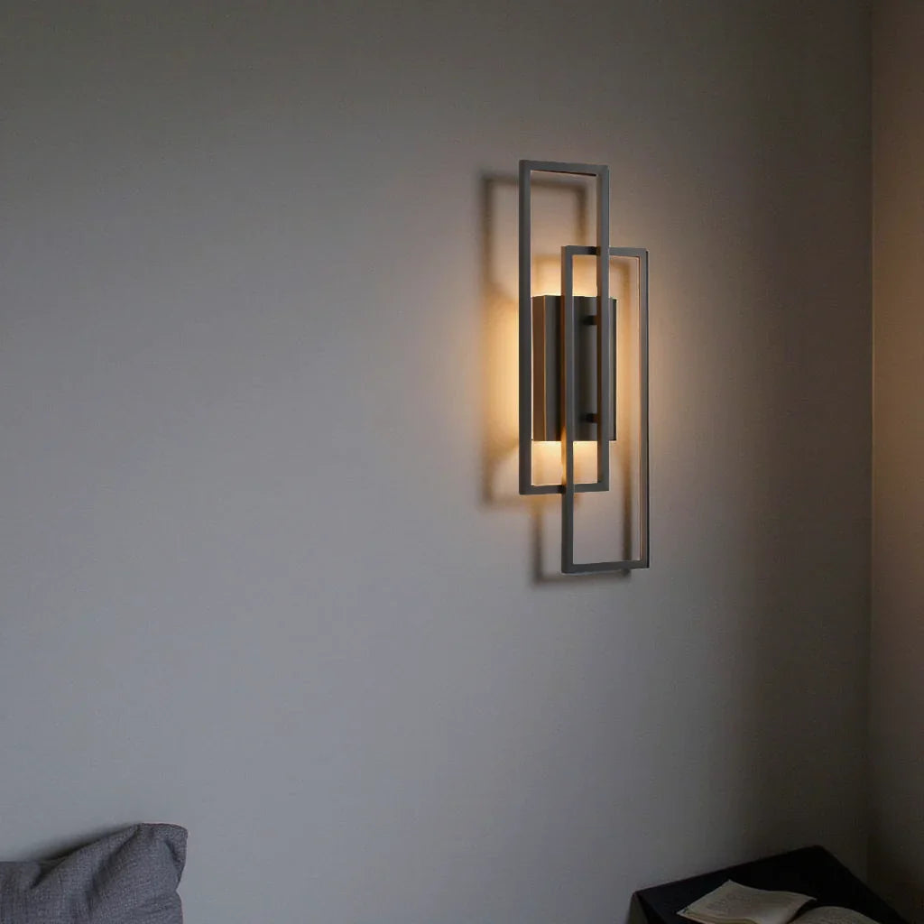 Wall Mounted LED Up And Down Light With Double Rectangle Frame