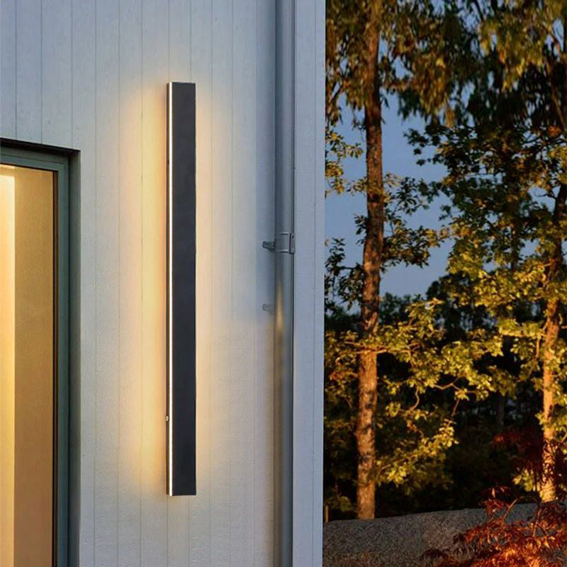 Architectural Vertical LED Wall Light Black Indoor Outdoor Lighting