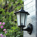 Outdoor Wall Lantern With Black Metal Frame and E27 Socket for Exterior Lighting