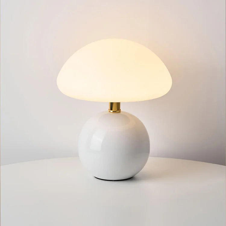 Retro Mushroom Table Lamp for Warm Bedside and Reading Illumination