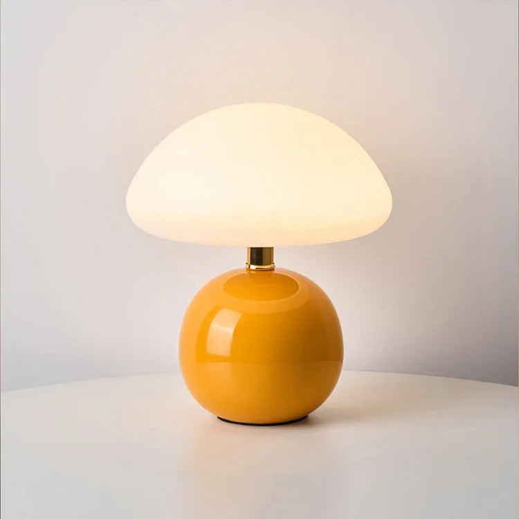 Retro Mushroom Table Lamp for Warm Bedside and Reading Illumination