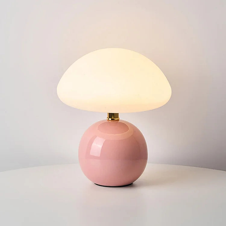 Retro Mushroom Table Lamp for Warm Bedside and Reading Illumination
