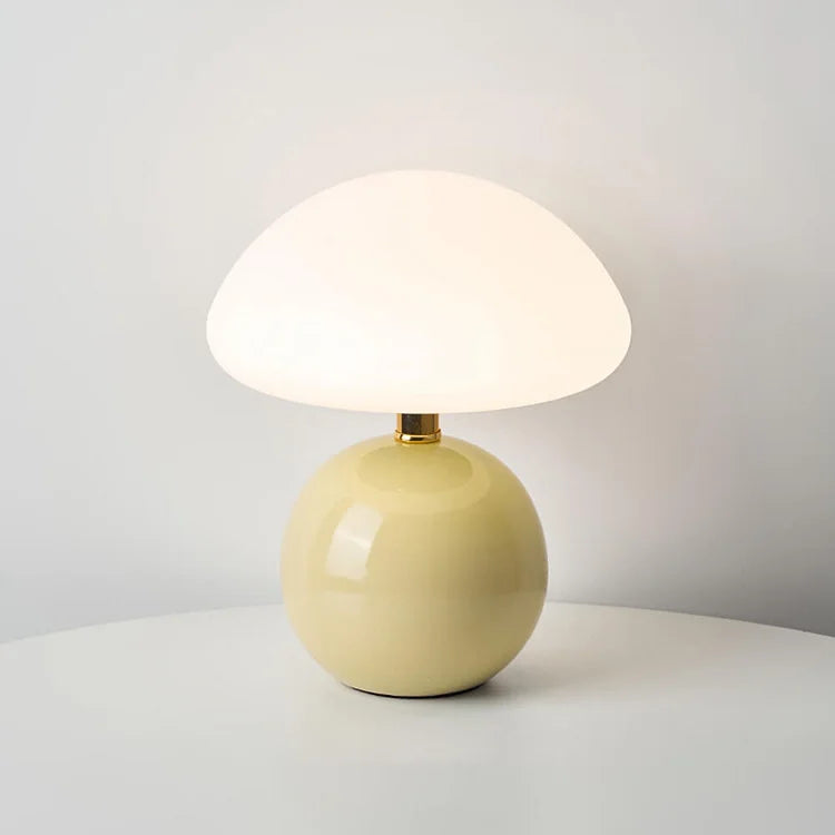 Retro Mushroom Table Lamp for Warm Bedside and Reading Illumination