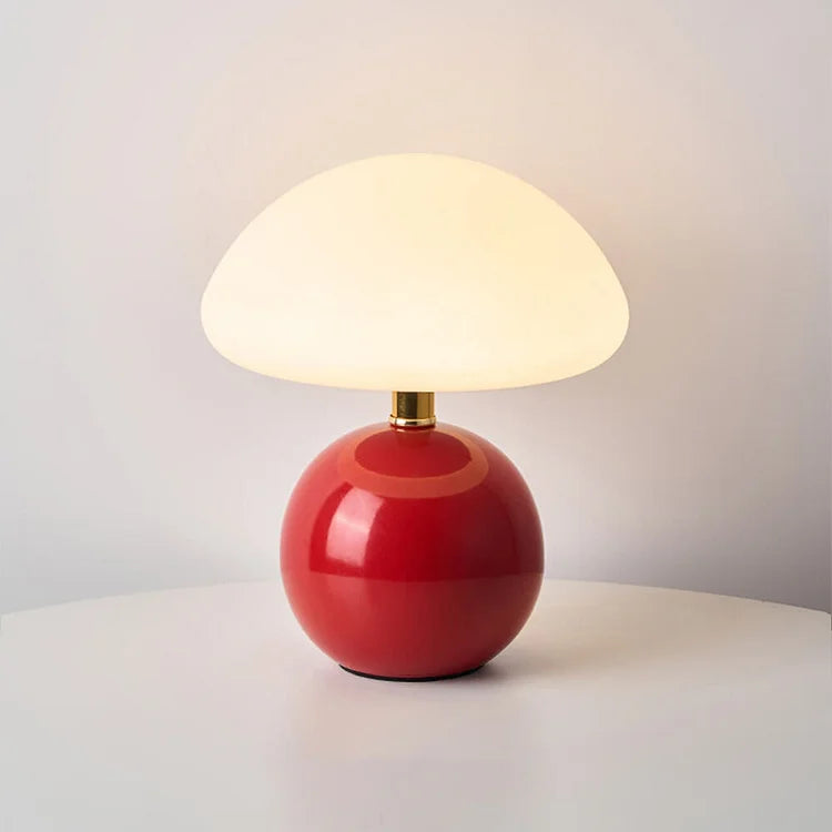 Retro Mushroom Table Lamp for Warm Bedside and Reading Illumination