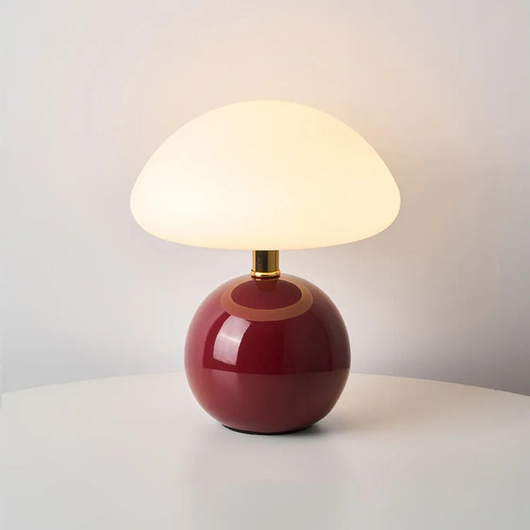 Retro Mushroom Table Lamp for Warm Bedside and Reading Illumination