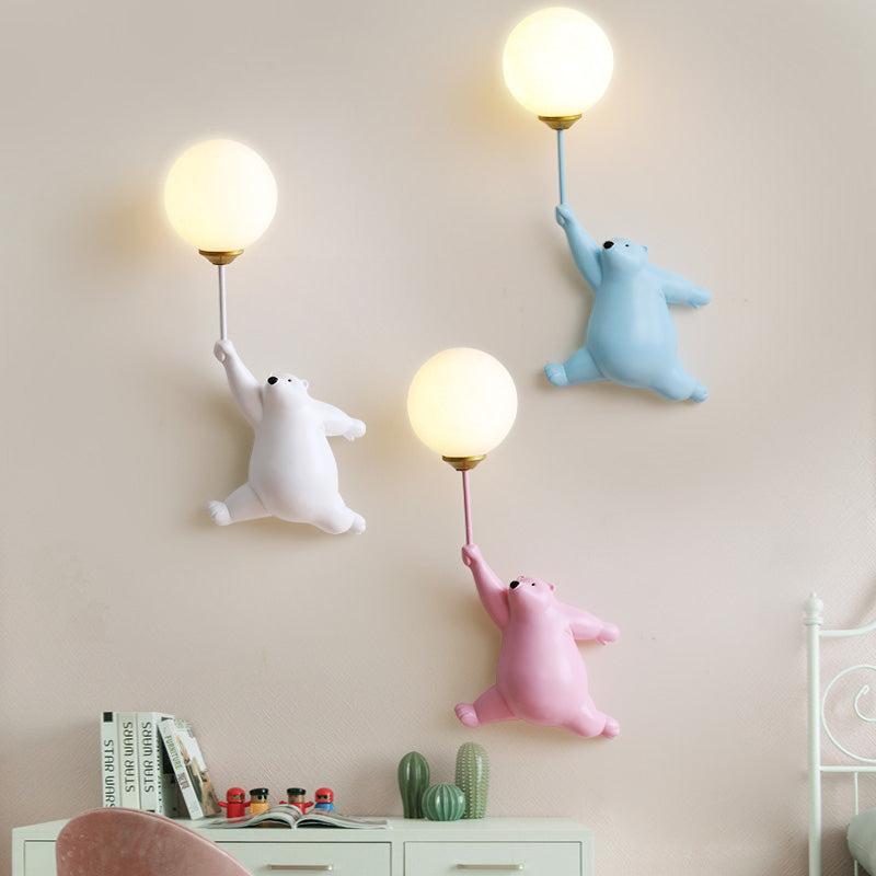 Bear Balloon Wall Lamp for Kids Room Decorative Wall Lighting