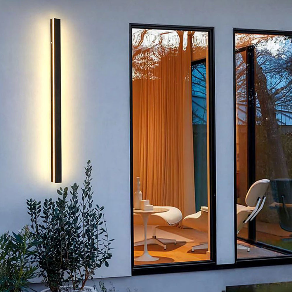 Architectural Vertical LED Wall Light Black Indoor Outdoor Lighting