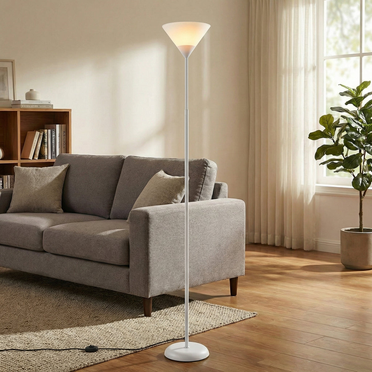 Modern Torchiere Floor Lamp for Soft Ambient Lighting