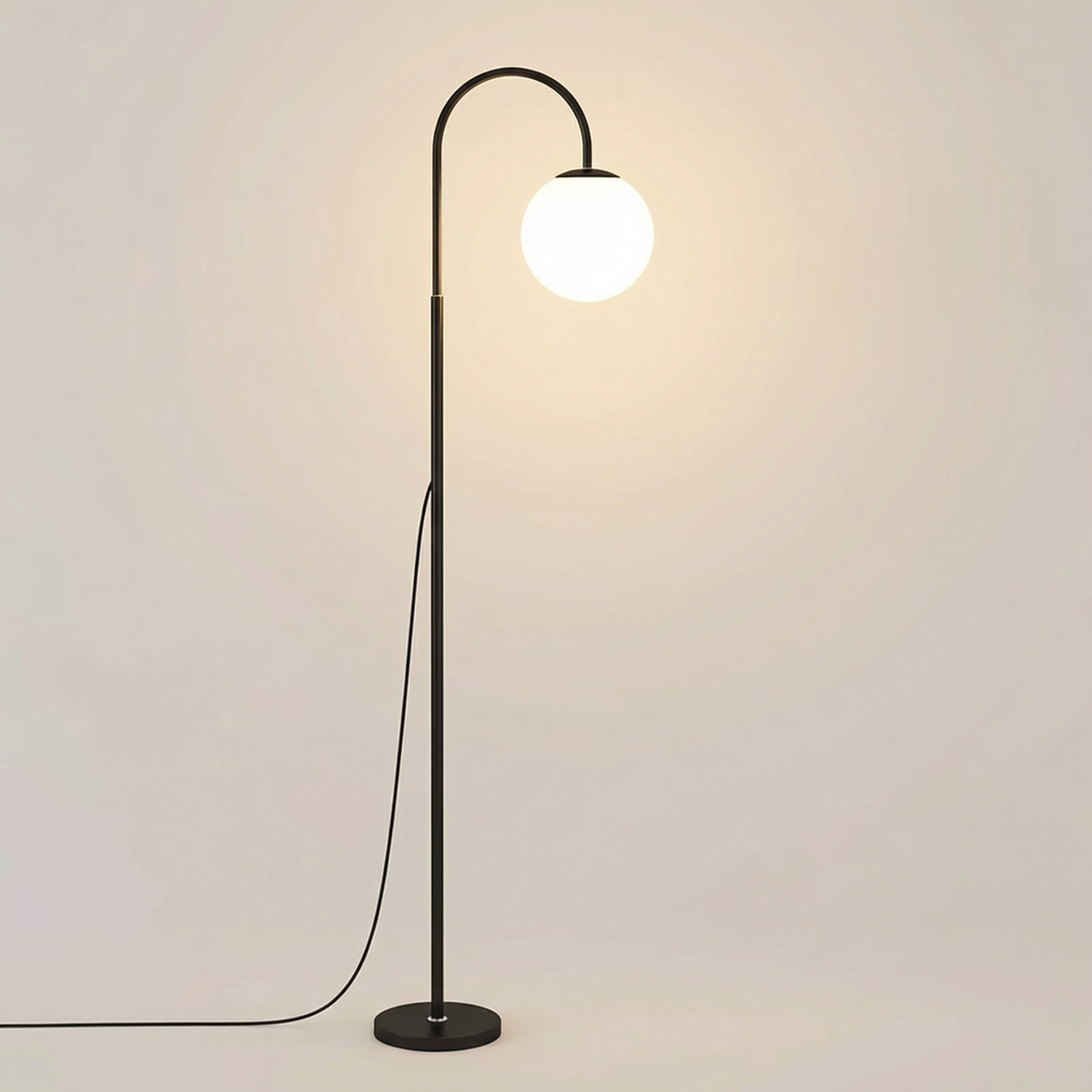 Nordic Moon Globe Floor Lamp Modern Standing Light With Frosted Shade