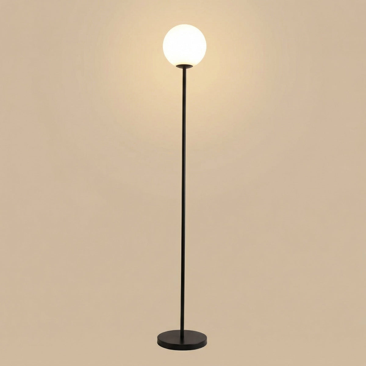 Modern Nordic Globe Floor Lamp With Frosted Shade For Soft Lighting