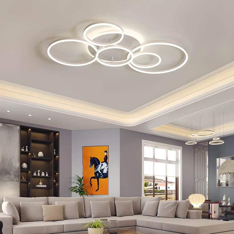 Modern Multi-Ring LED Ceiling Light for Ambient Illumination