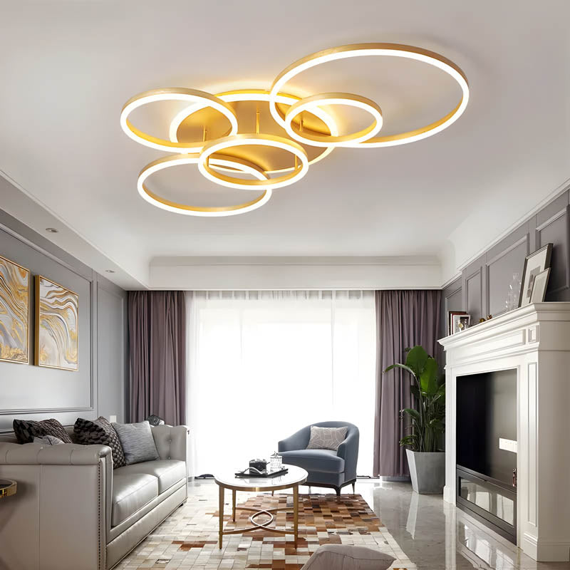 Modern Multi-Ring LED Ceiling Light for Ambient Illumination