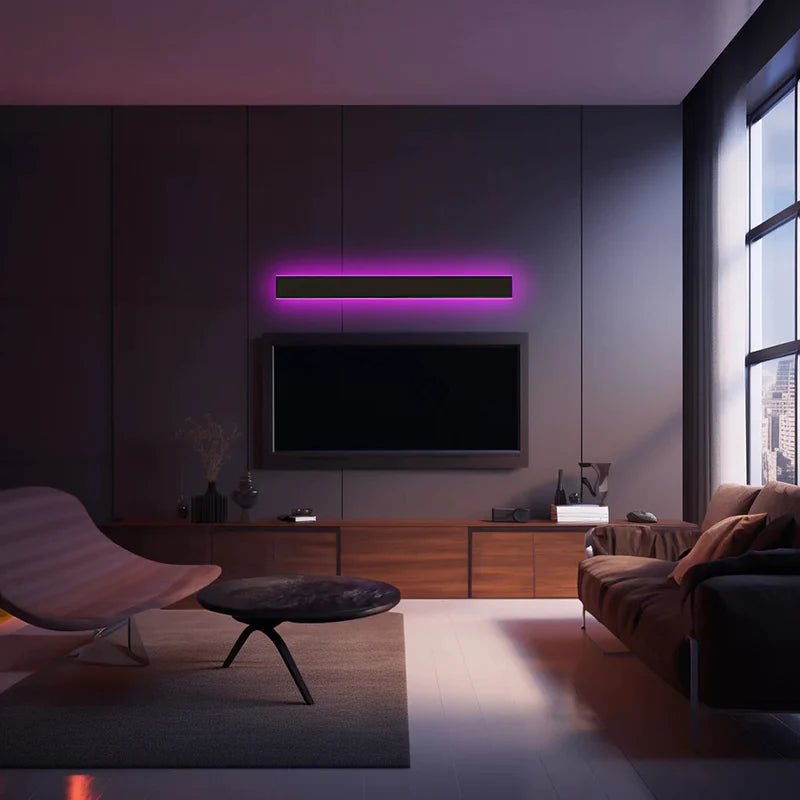 Architectural Vertical LED Wall Light Black Indoor Outdoor Lighting