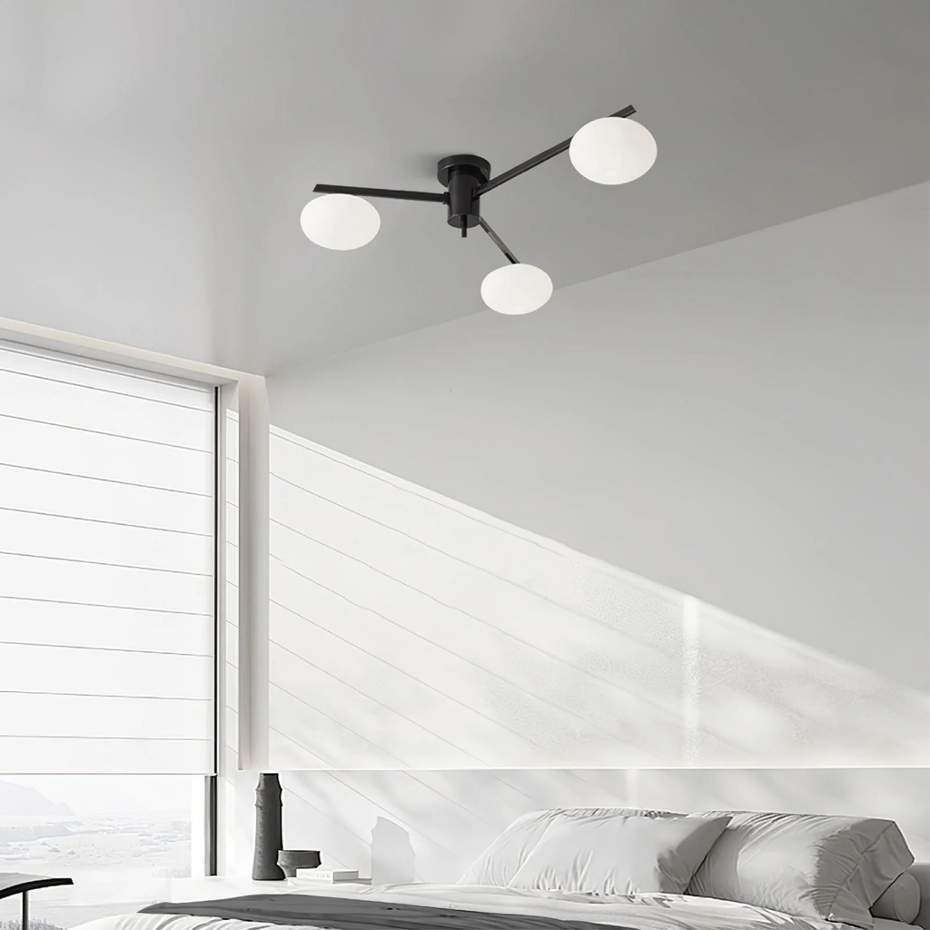 Modern Multi Arm Ceiling Light for Ambient Room Illumination