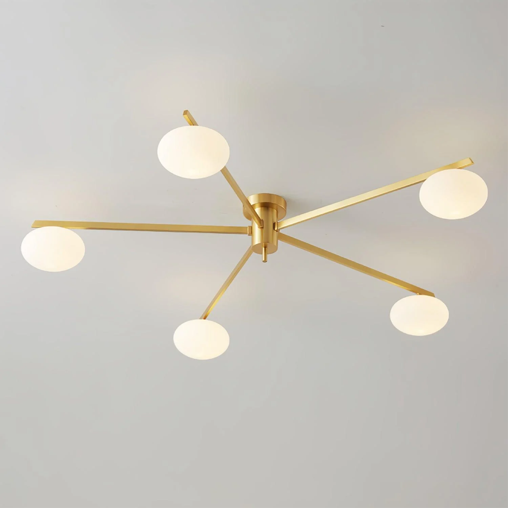 Modern Multi Arm Ceiling Light for Ambient Room Illumination