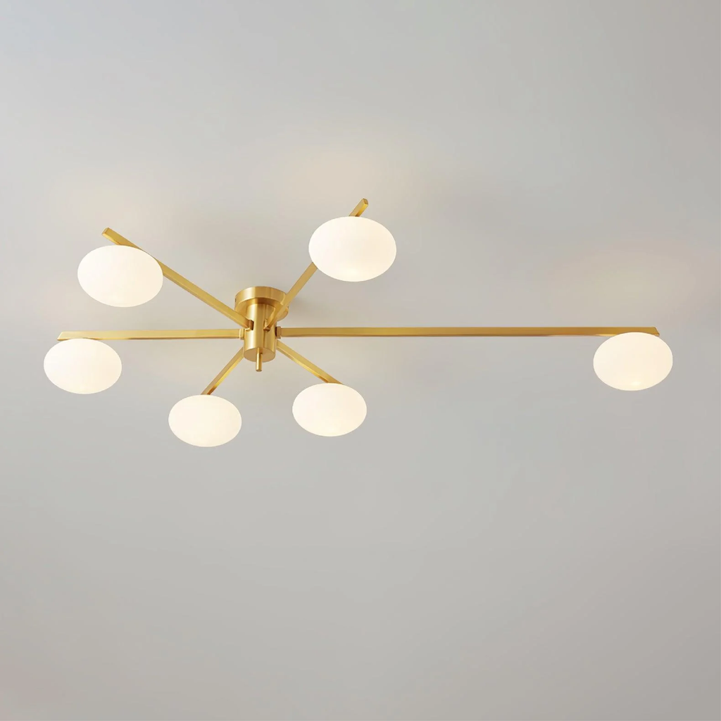 Modern Multi Arm Ceiling Light for Ambient Room Illumination