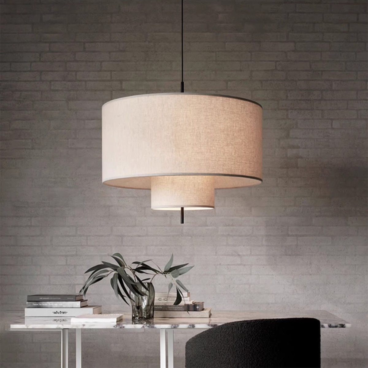 Minimalist Silk Pendant Light for Soft Ambient Room Lighting