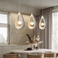 Japandi Oval Pendant Light Metal And Acrylic Ambient Ceiling Lamp