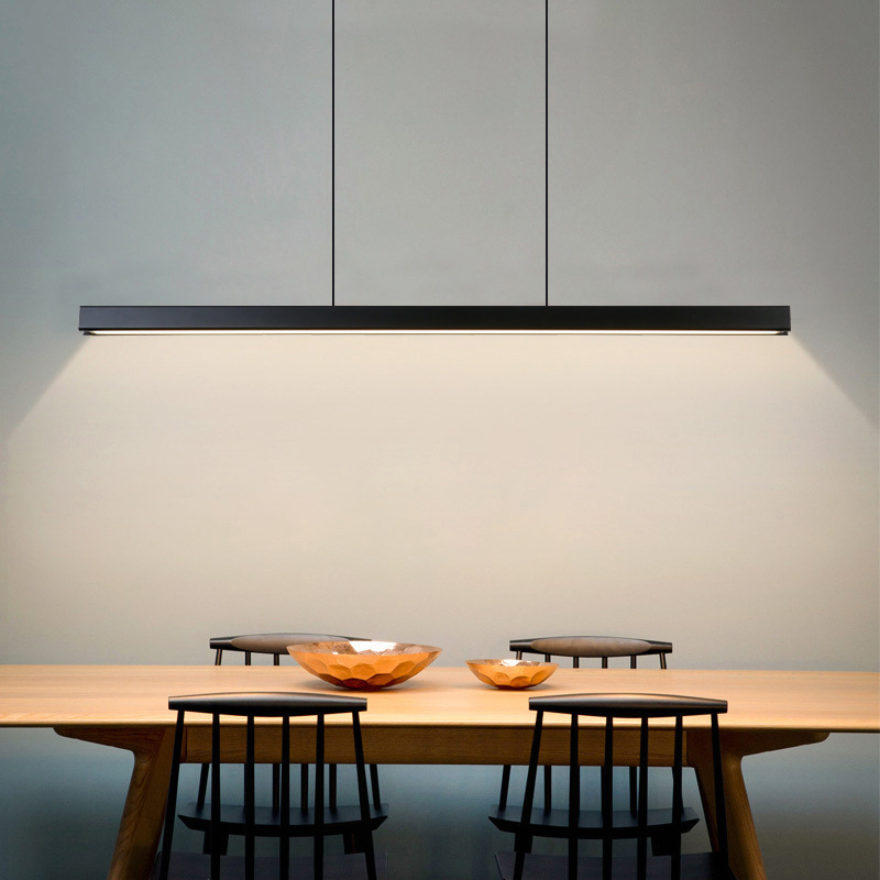 Scandinavian Linear Wood Beam Pendant Light for Even Illumination