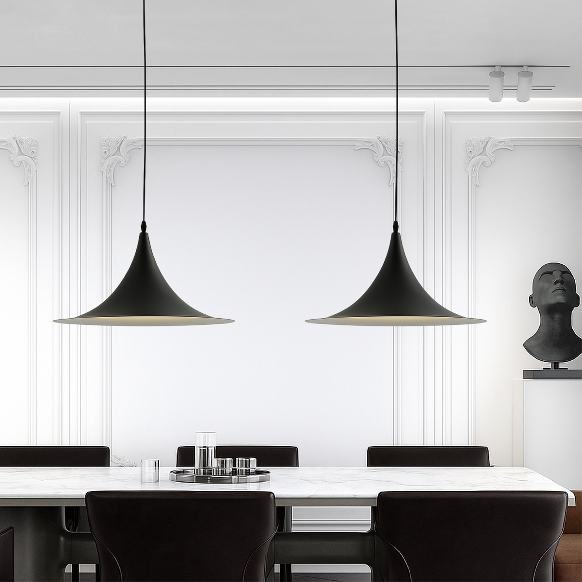 Nordic Saucer Pendant Light Metal Acrylic Ceiling Fixture for Indoor Lighting