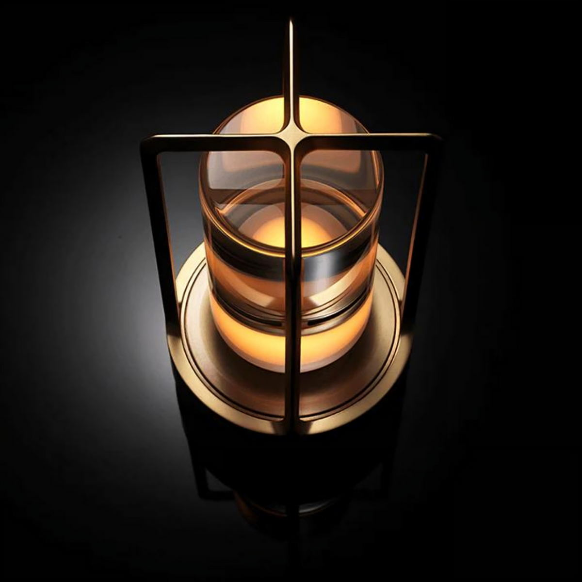 Modern Wireless Lantern Desk Lamp With Warm Ambient Lighting