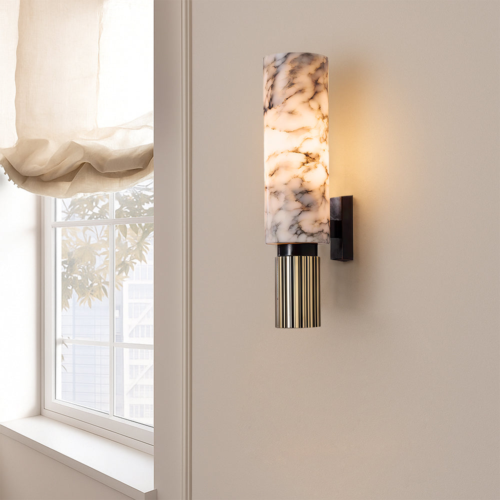 Copper Stone Marble LED Wall Light for Ambient Illumination