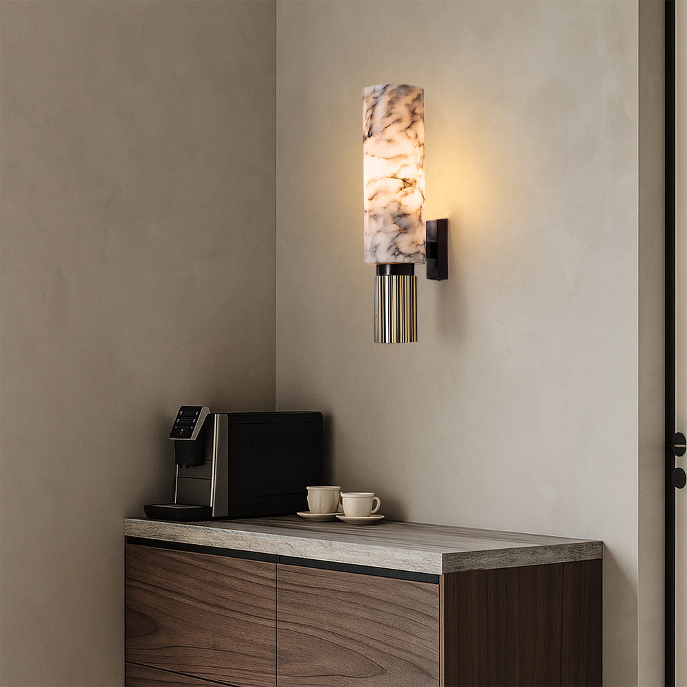 Copper Stone Marble LED Wall Light for Ambient Illumination
