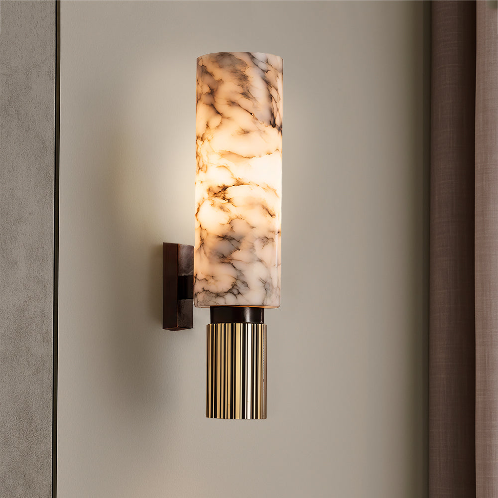 Copper Stone Marble LED Wall Light for Ambient Illumination