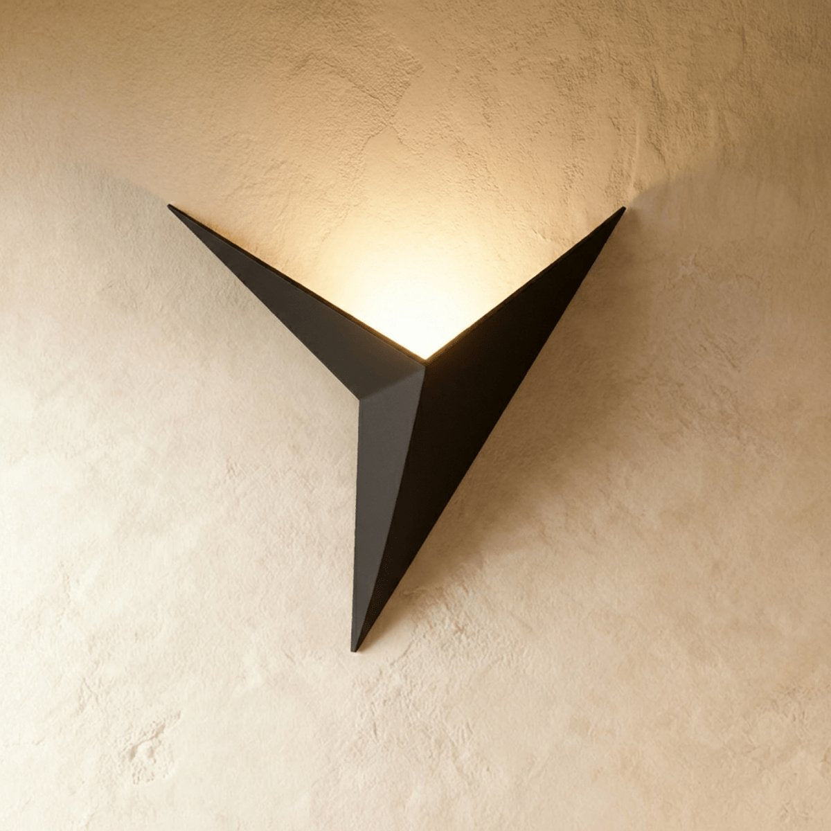 Minimalist Metal Wall Light Three Point Star Design for Indoor Illumination