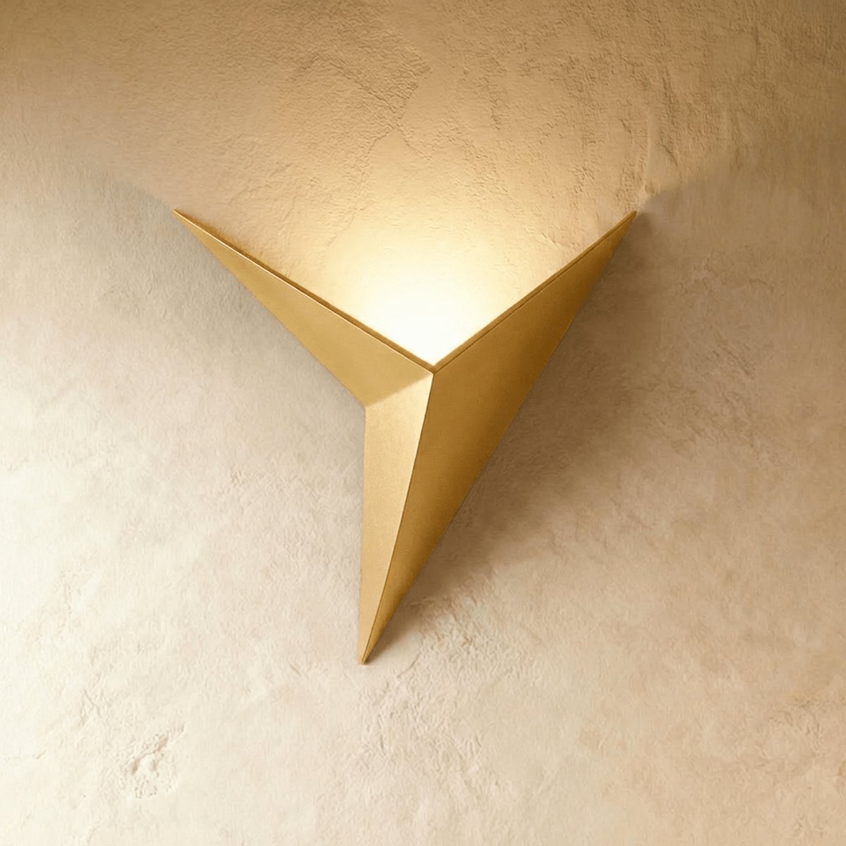 Minimalist Metal Wall Light Three Point Star Design for Indoor Illumination