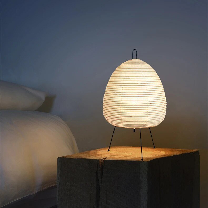 Japanese Paper Lantern Table Lamp for Soft Ambient Lighting