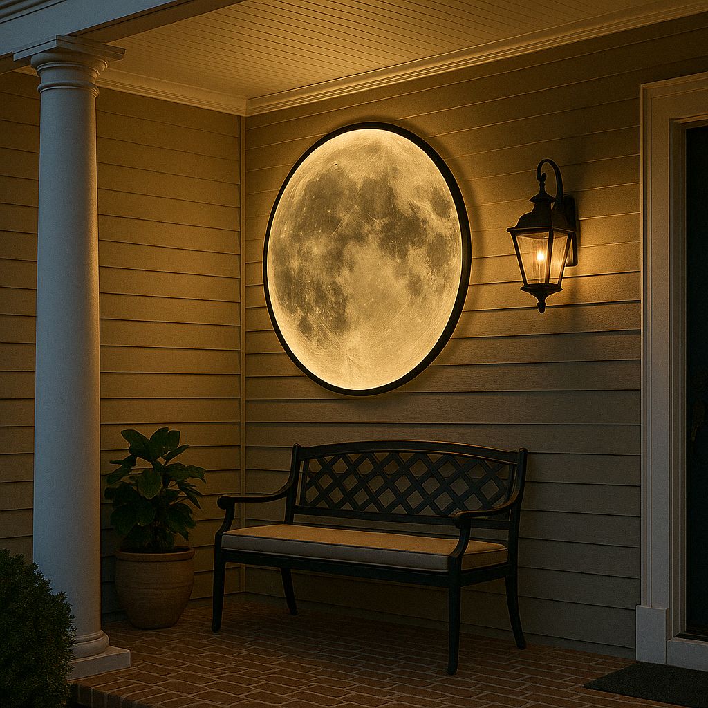 Moon Wall Lamp With Integrated LED For Soft Ambient Lighting