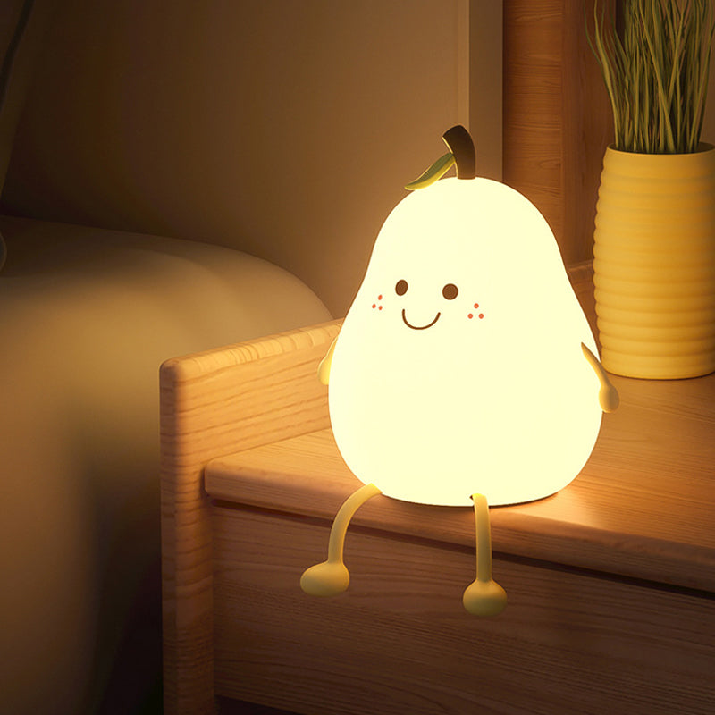 Pear Shaped Children's Night Light With Adjustable Soft Glow