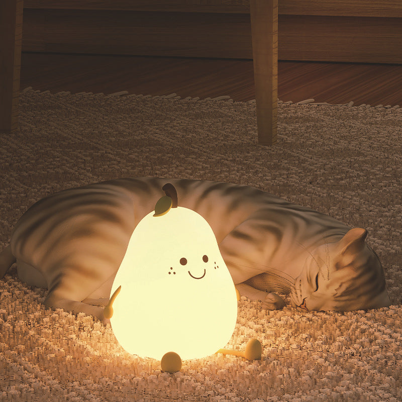 Pear Shaped Children's Night Light With Adjustable Soft Glow