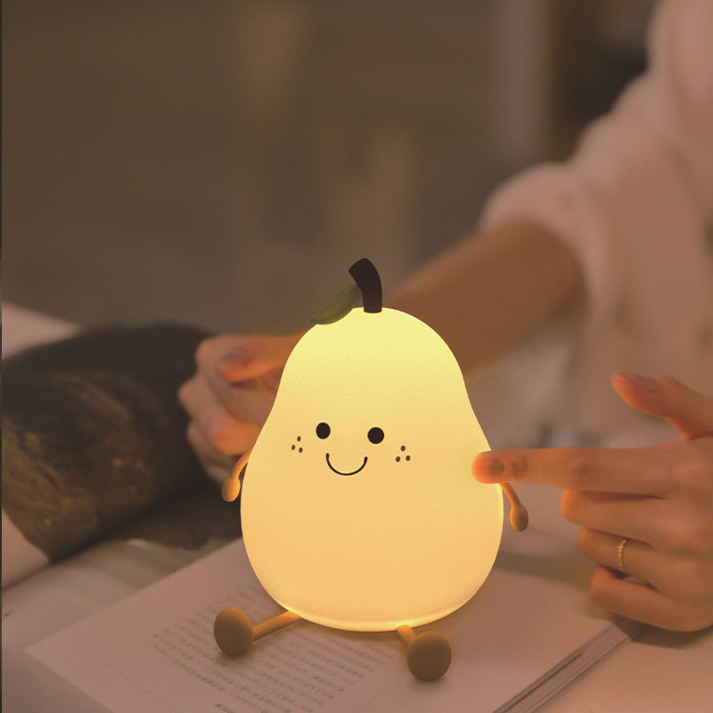 Pear Shaped Children's Night Light With Adjustable Soft Glow