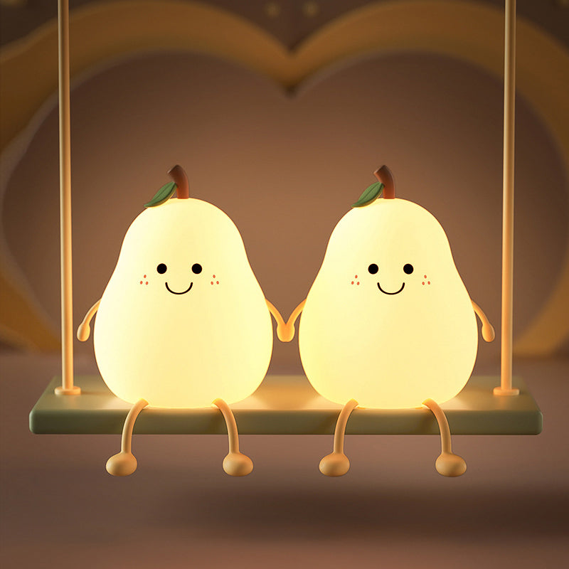 Pear Shaped Children's Night Light With Adjustable Soft Glow