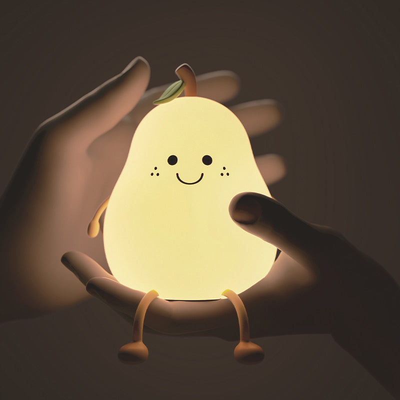 Pear Shaped Children's Night Light With Adjustable Soft Glow