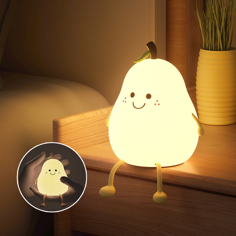 Pear Shaped Children's Night Light With Adjustable Soft Glow