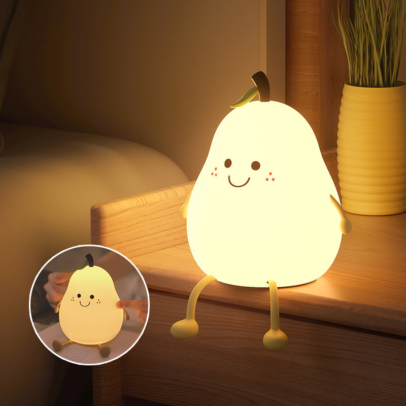 Pear Shaped Children's Night Light With Adjustable Soft Glow