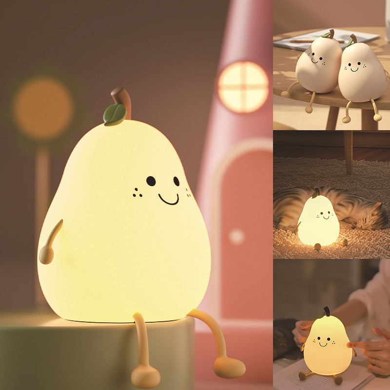 Pear Shaped Children's Night Light With Adjustable Soft Glow