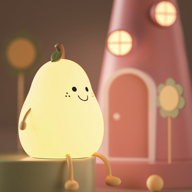 Pear Shaped Children's Night Light With Adjustable Soft Glow