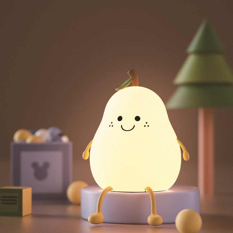 Pear Shaped Children's Night Light With Adjustable Soft Glow