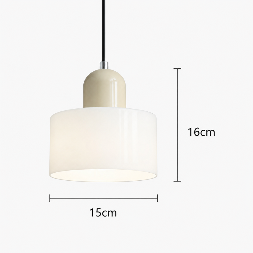 Bauhaus Coloured Glass Pendant Light for Soft Ambient Lighting