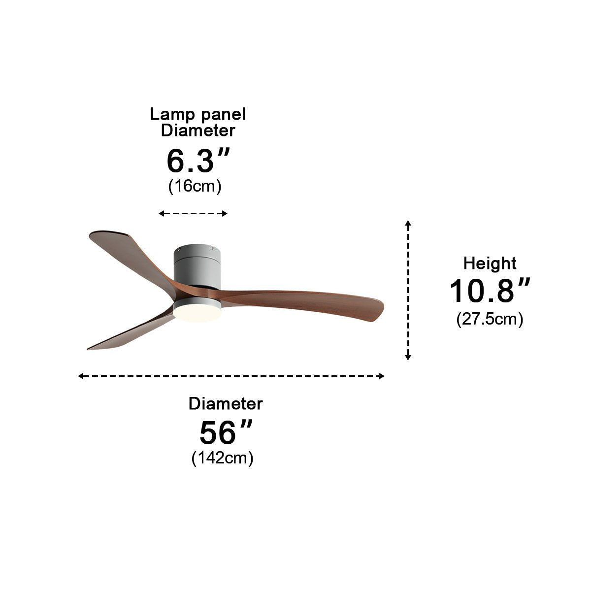 Minimalist Ceiling Fan With Adjustable Lighting for Living Room