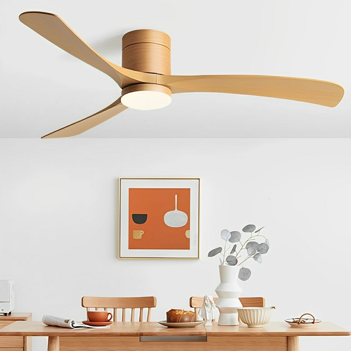 Minimalist Ceiling Fan With Adjustable Lighting for Living Room
