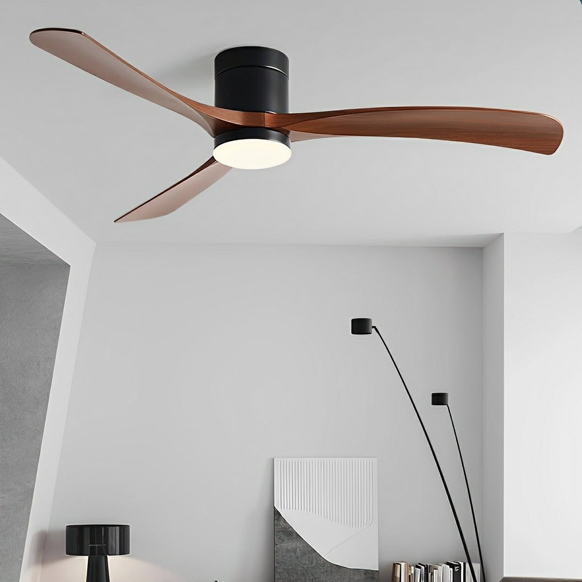 Minimalist Ceiling Fan With Adjustable Lighting for Living Room