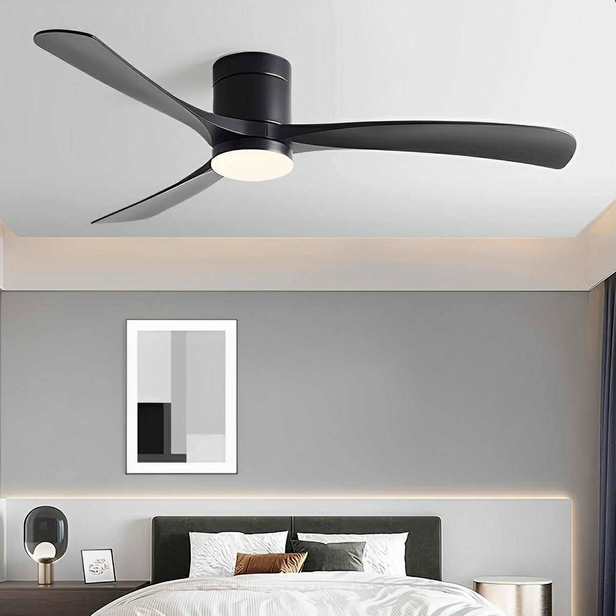 Minimalist Ceiling Fan With Adjustable Lighting for Living Room