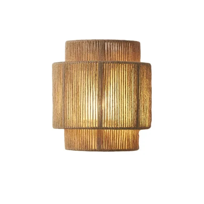 Handwoven Rattan And Bamboo Wall Light For Ambient Lighting