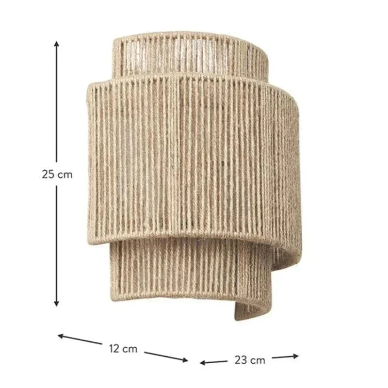 Handwoven Rattan And Bamboo Wall Light For Ambient Lighting